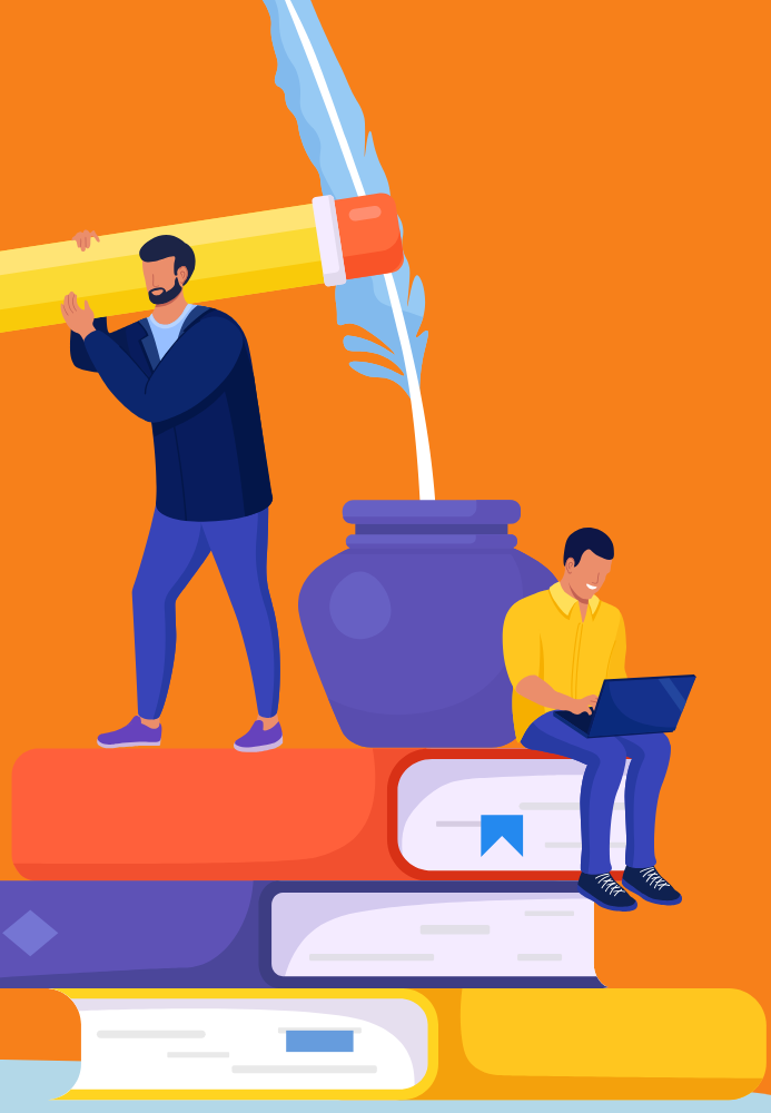 Illustration de lecture et écriture