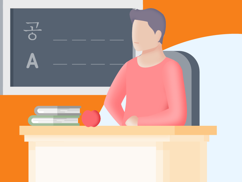 Illustration de professeur à un bureau